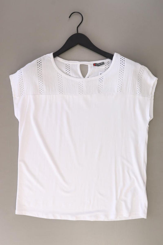 Street One T-Shirt Gr. 40 Kurzarm weiß aus Polyester