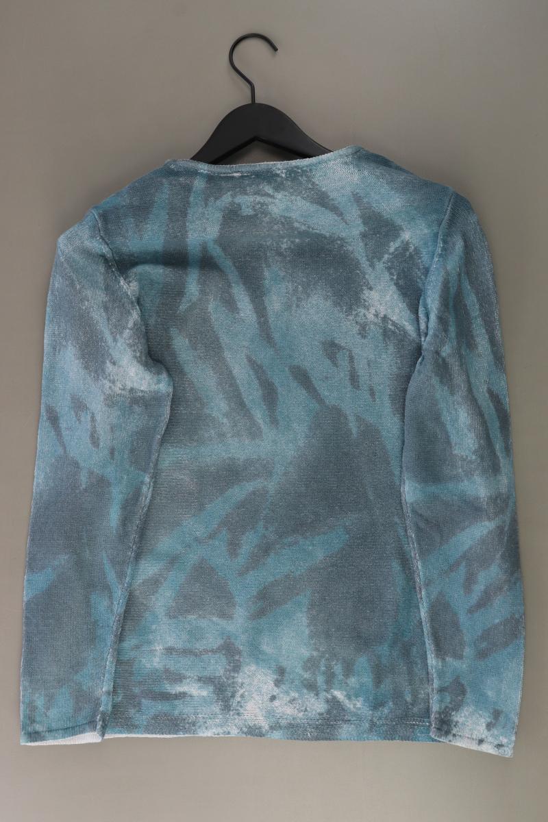 Gina Laura Feinstrickpullover Gr. L blau aus Baumwolle