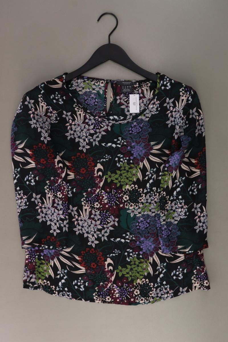 Manguun Regular Bluse Gr. 38 mit Blumenmuster 3/4 Ärmel mehrfarbig aus Polyester
