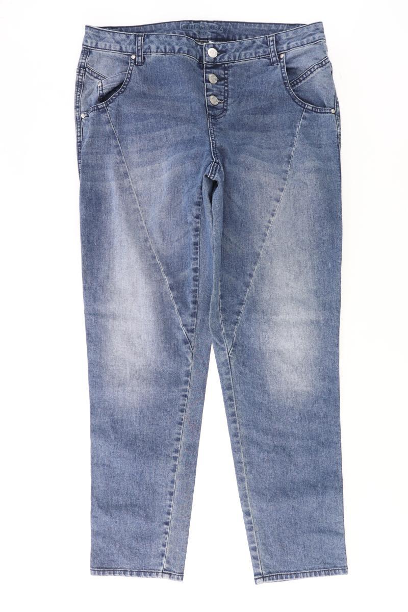 Gina Laura Straight Jeans Gr. 42 blau aus Baumwolle