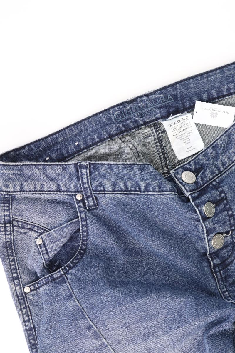 Gina Laura Straight Jeans Gr. 42 blau aus Baumwolle
