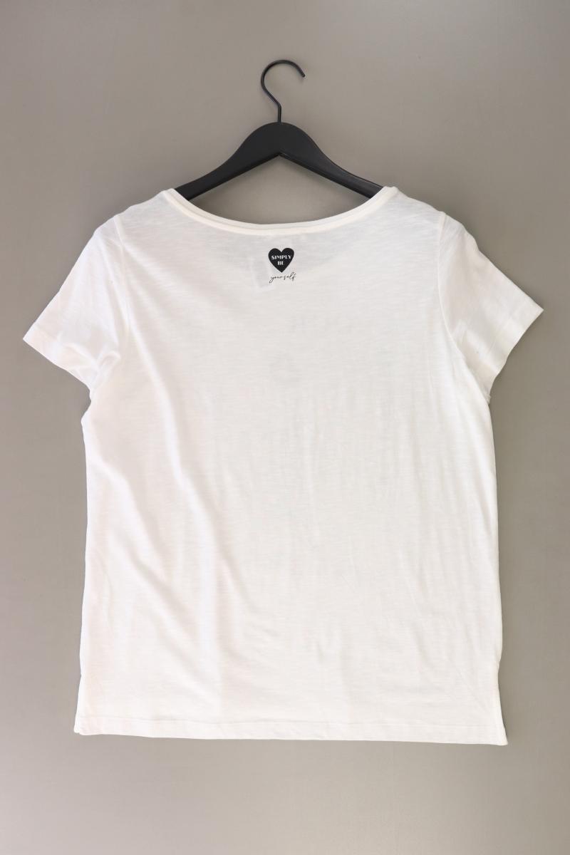 Street One Printshirt Gr. 40 Kurzarm weiß aus Baumwolle