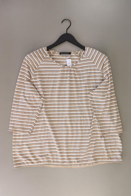 Betty Barclay Ringelshirt Gr. 48 gestreift 3/4 Ärmel braun aus Baumwolle