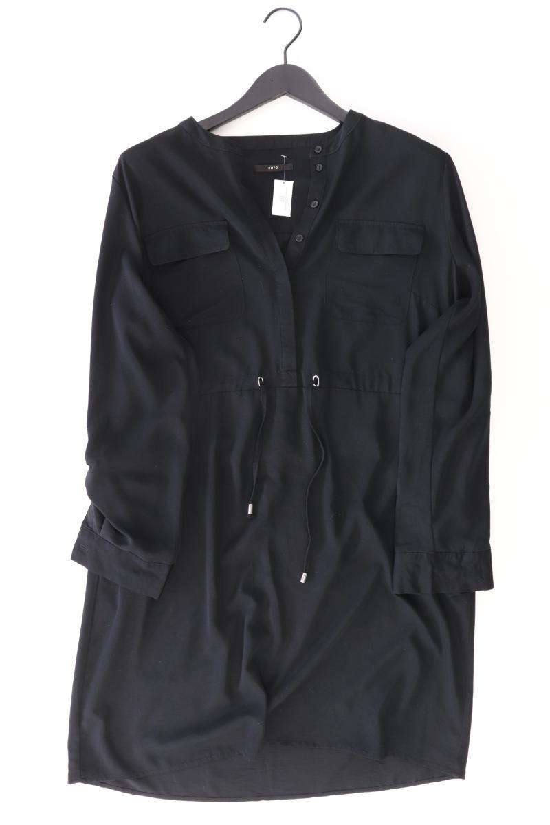 Zero Langarmkleid Gr. 42 schwarz aus Viskose