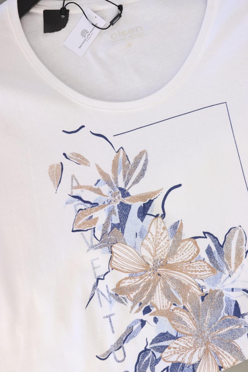 olsen Printshirt Gr. 48 neu mit Etikett Kurzarm weiß aus Baumwolle