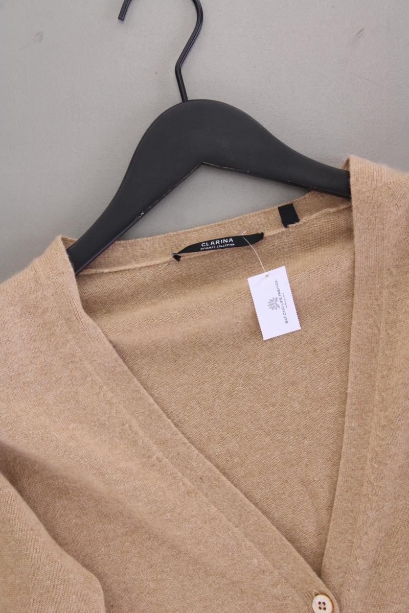 CLARINA Strickjacke Gr. 38 neuwertig Langarm braun aus Kaschmir