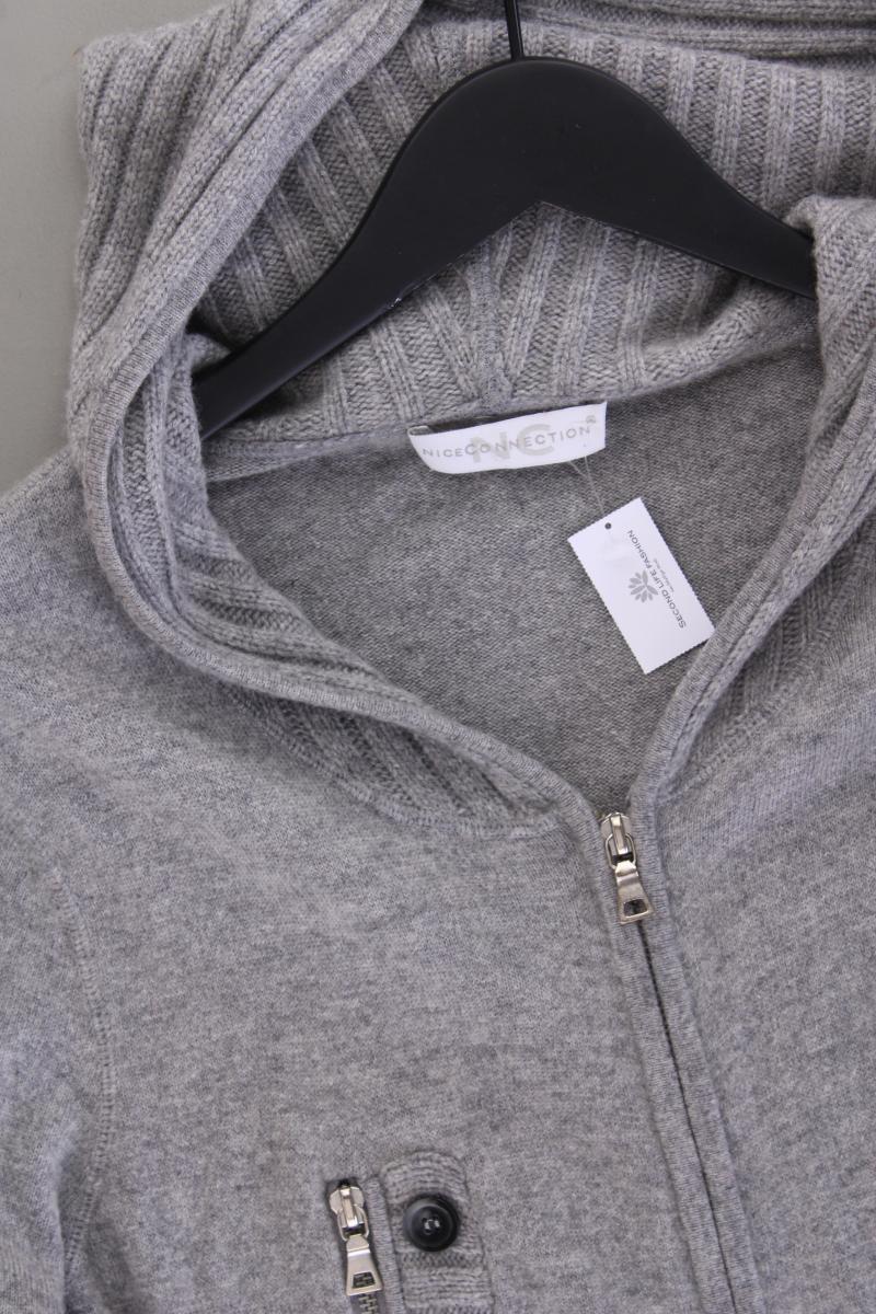 Nice Connection Strickjacke Gr. 40 Langarm grau aus Viskose