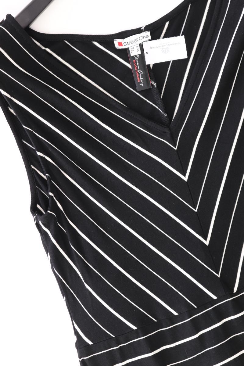 Street One Maxikleid Gr. 38 gestreift Ärmellos schwarz aus Viskose