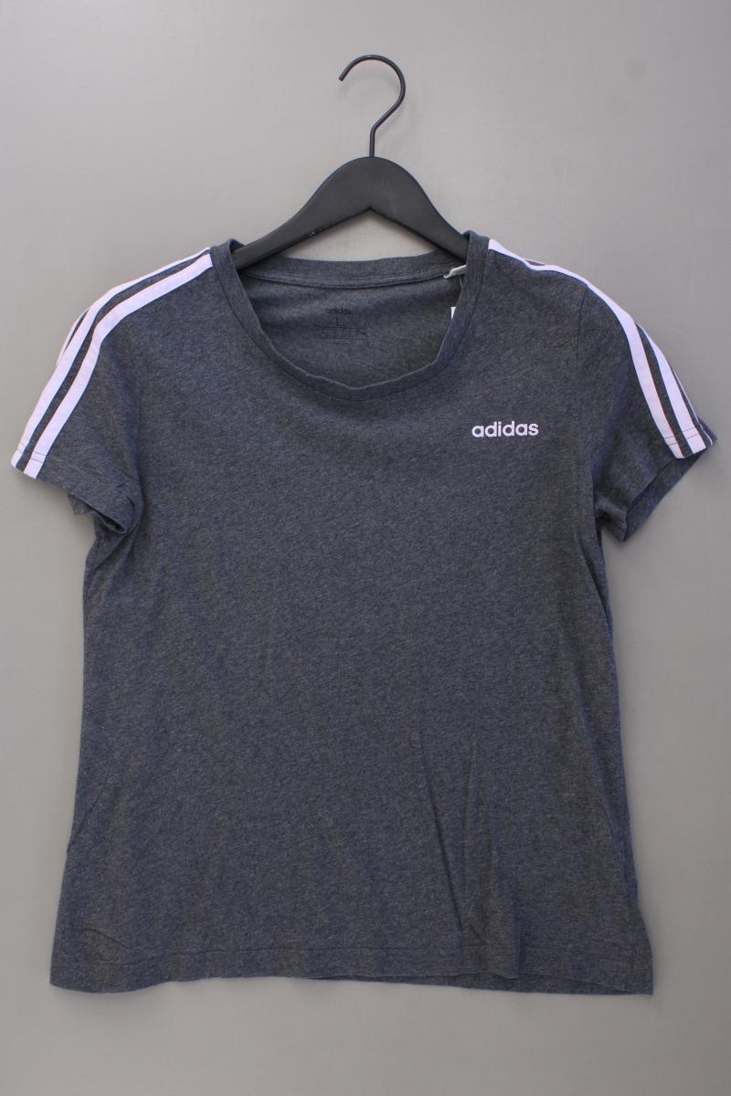 Adidas Sportshirt Gr. L Kurzarm grau aus Baumwolle