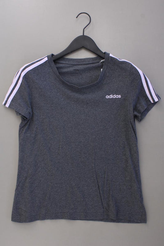 Adidas Sportshirt Gr. L Kurzarm grau aus Baumwolle