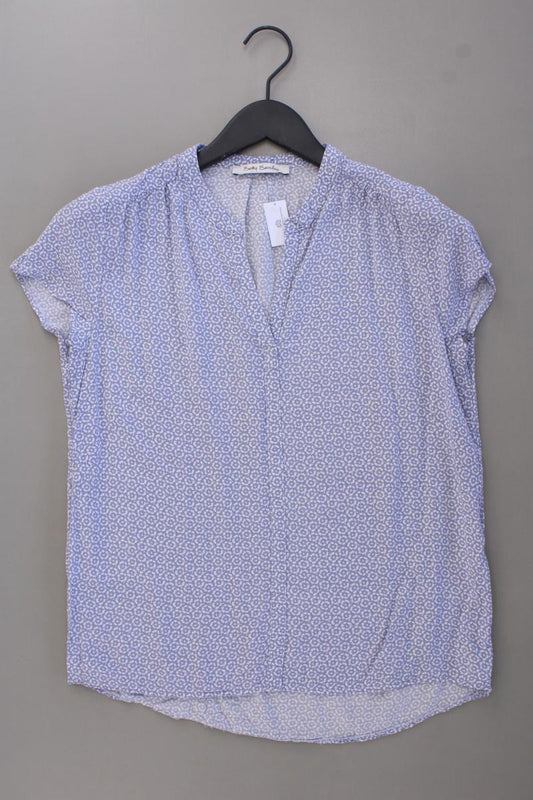 Betty Barclay Kurzarmbluse Gr. 36 mit Blumenmuster blau