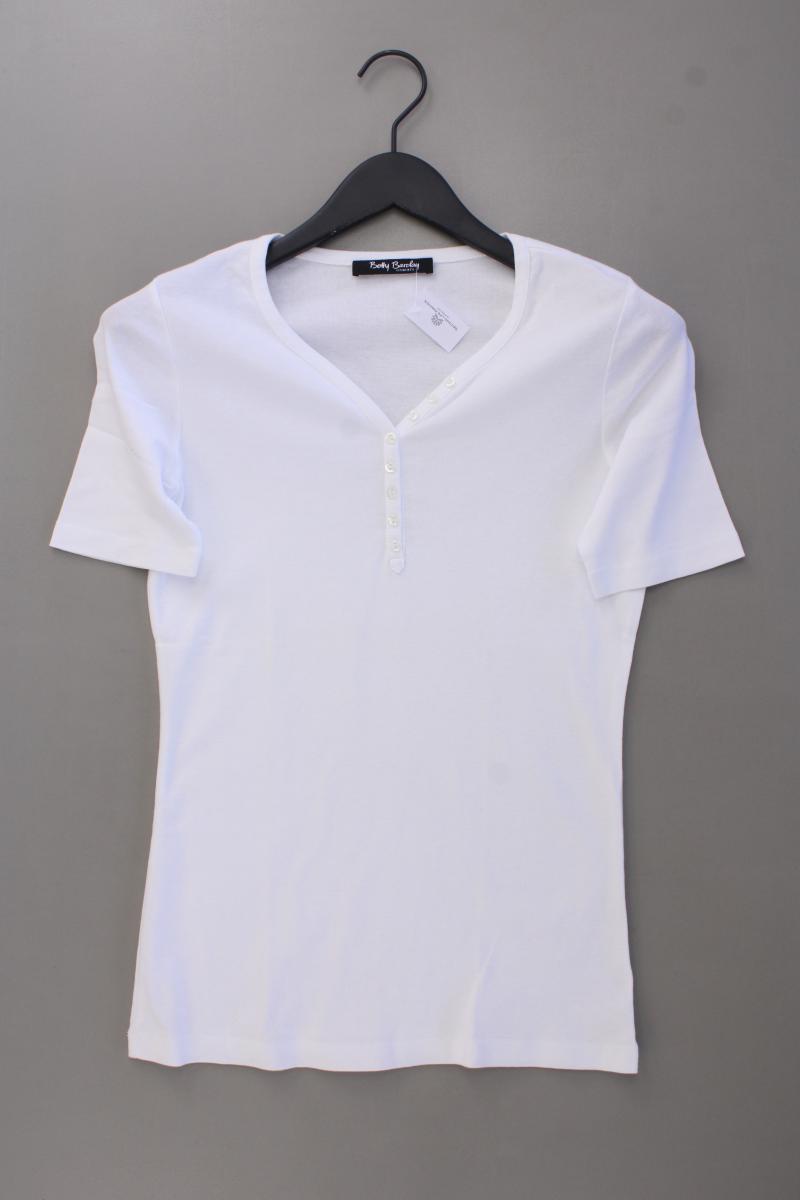 Betty Barclay Shirt mit V-Ausschnitt Gr. 38 Kurzarm weiß