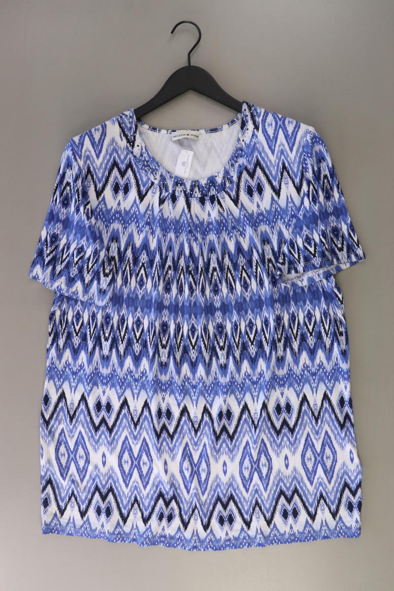 Helena Vera Printshirt Gr. 48 Kurzarm blau aus Viskose