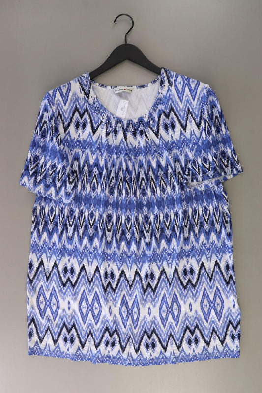 Helena Vera Printshirt Gr. 48 Kurzarm blau aus Viskose