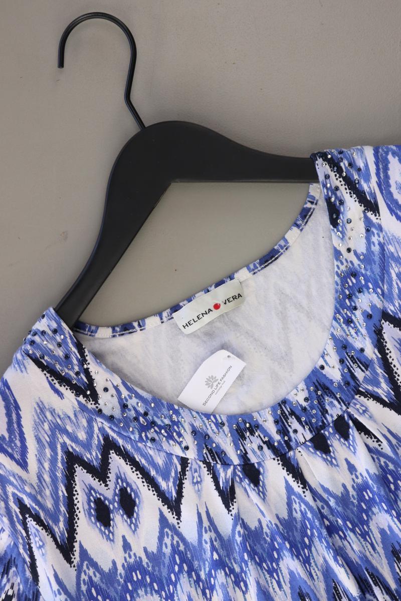 Helena Vera Printshirt Gr. 48 Kurzarm blau aus Viskose