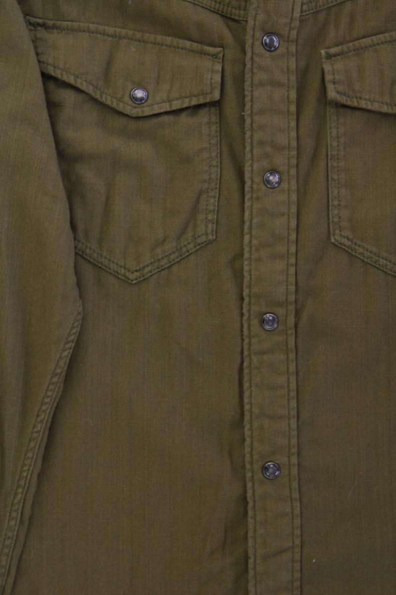 G-Star RAW Langarmhemd für Herren Gr. XXL olivgrün aus Baumwolle