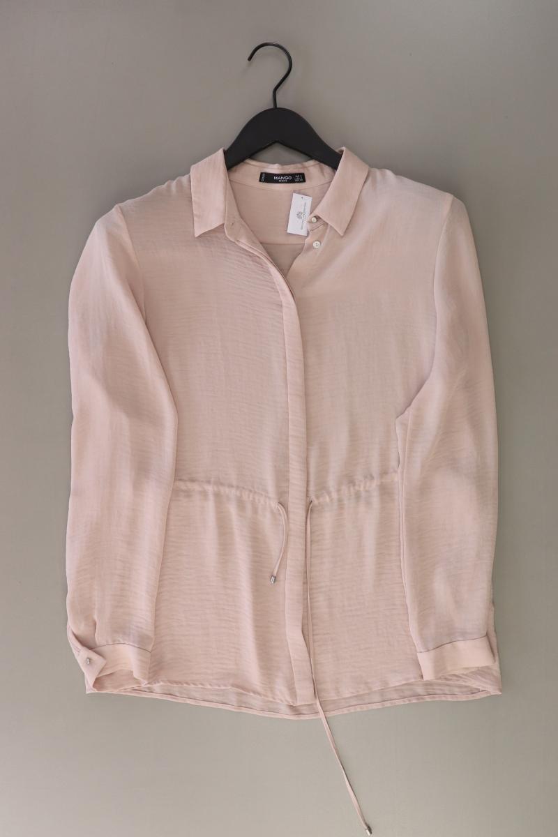 Mango Langarmbluse Gr. S rosa aus Polyester