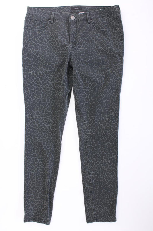 Opus Jeans Modell Elma Gr. 42 mit Tierdruck neuwertig grau aus Baumwolle