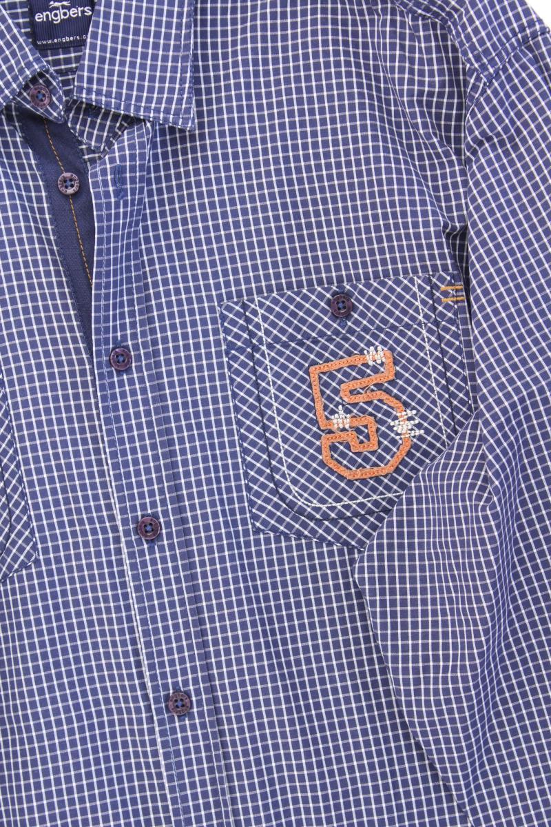 Engbers Langarmhemd für Herren Gr. Hemdgröße 43/44 geometrisches Muster blau