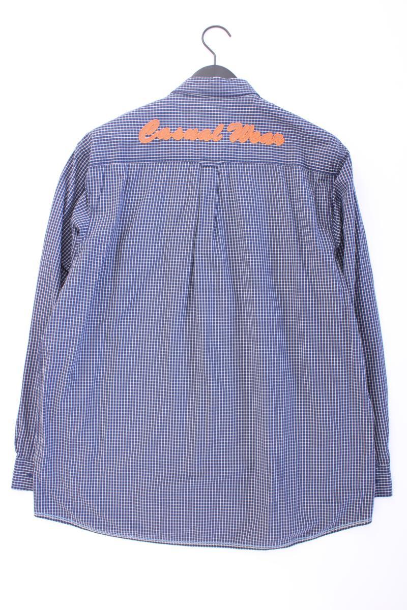 Engbers Langarmhemd für Herren Gr. Hemdgröße 43/44 geometrisches Muster blau
