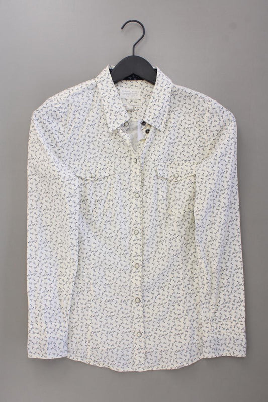 Esprit Bluse mit Scherenmuster Gr. S Langarm creme aus Baumwolle