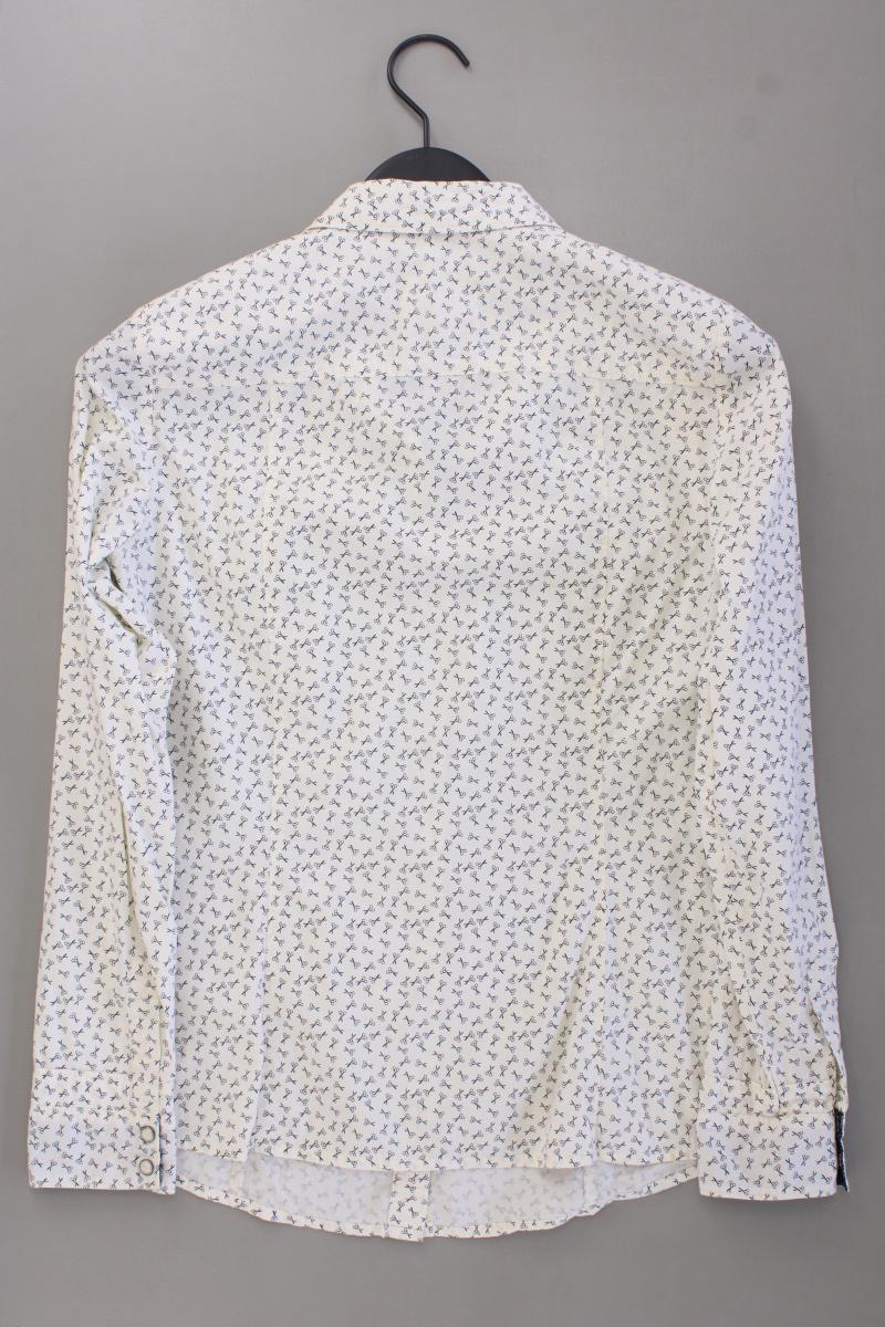 Esprit Bluse mit Scherenmuster Gr. S Langarm creme aus Baumwolle