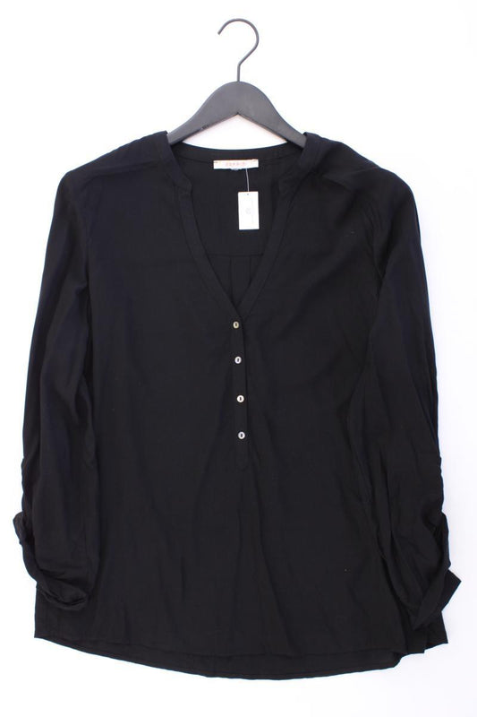 Esprit Langarmbluse Gr. 42 schwarz