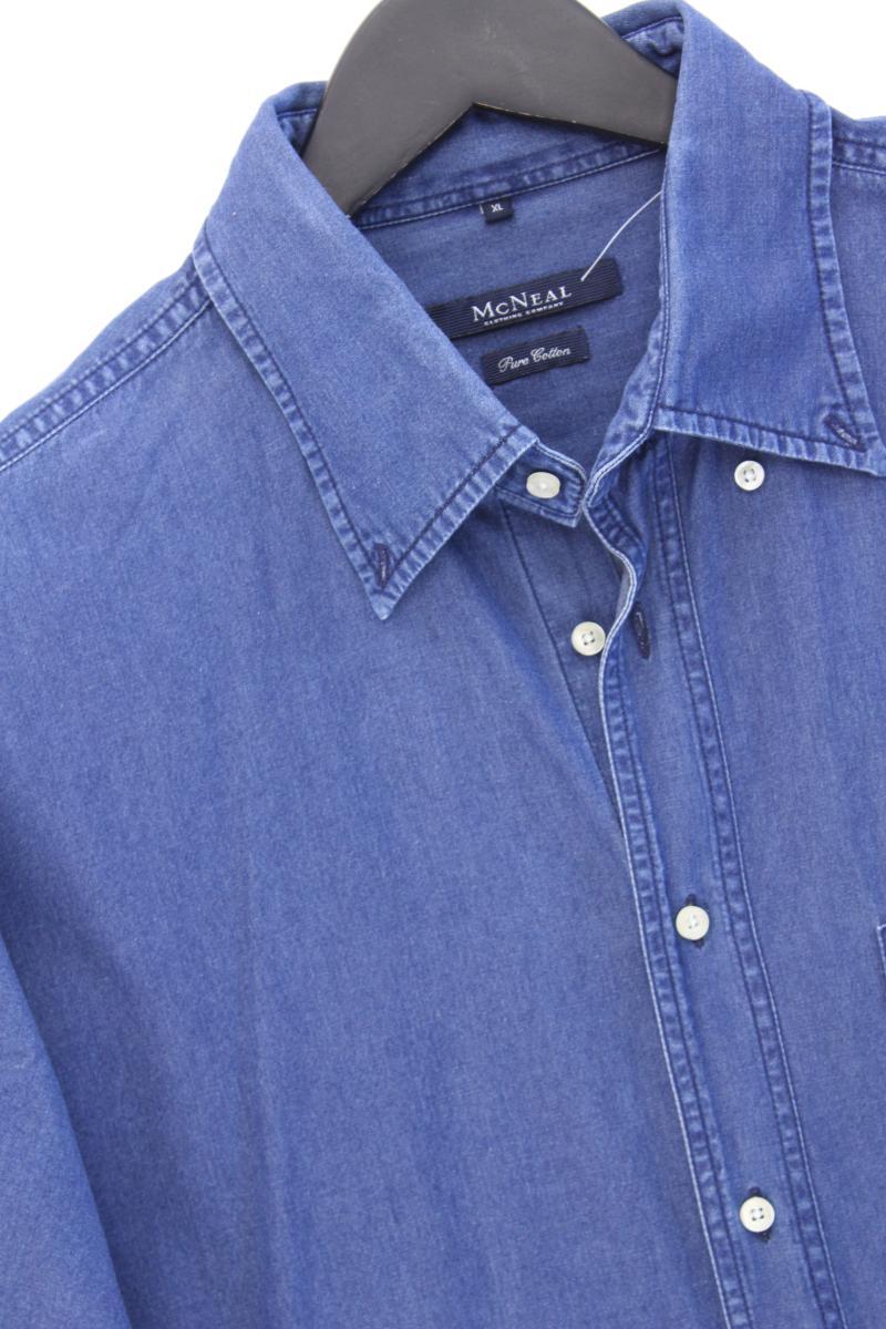 McNeal Jeanshemd für Herren Gr. XL neuwertig Kurzarm blau aus Baumwolle