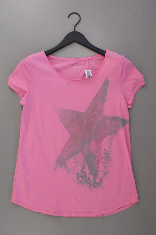 Esprit T-Shirt mit Sternendruck Gr. L Kurzarm rosa aus Baumwolle