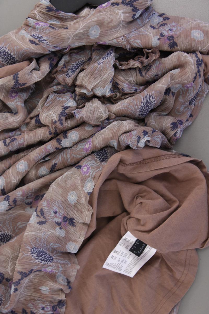Esprit Collection Seidenkleid Gr. 38 mit Blumenmuster Ärmellos mehrfarbig
