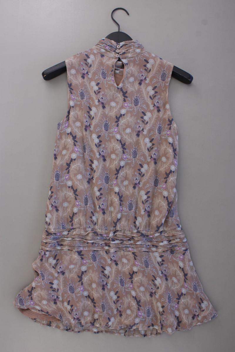 Esprit Collection Seidenkleid Gr. 38 mit Blumenmuster Ärmellos mehrfarbig