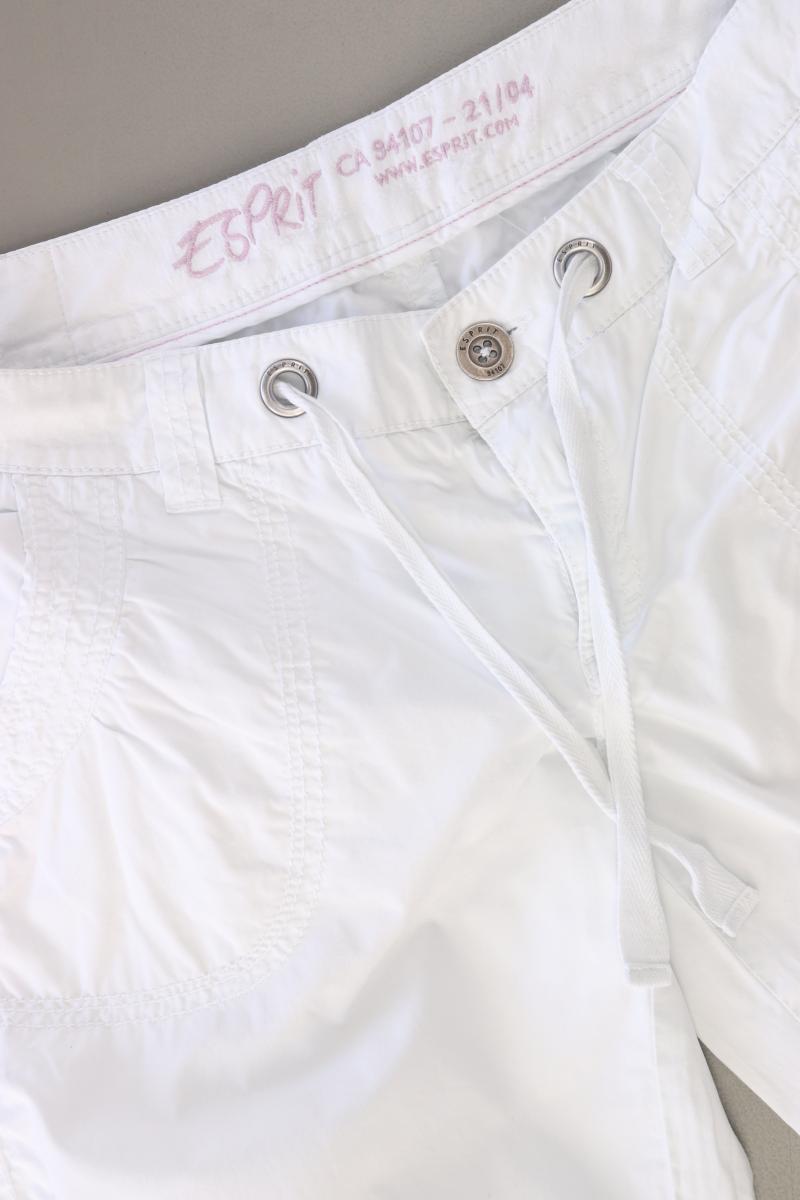 Esprit 3/4 Hose Gr. 38 weiß aus Baumwolle
