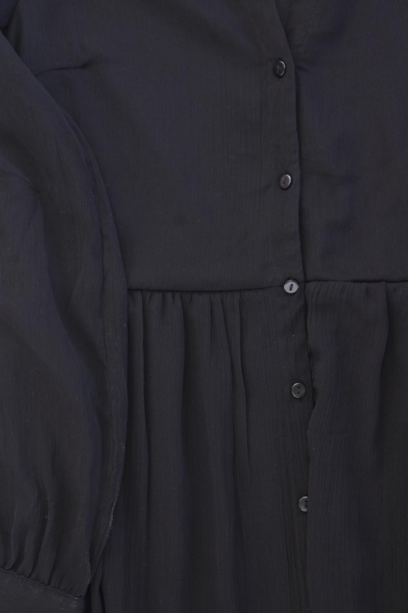 Vila Chiffonkleid Gr. 34 Langarm schwarz