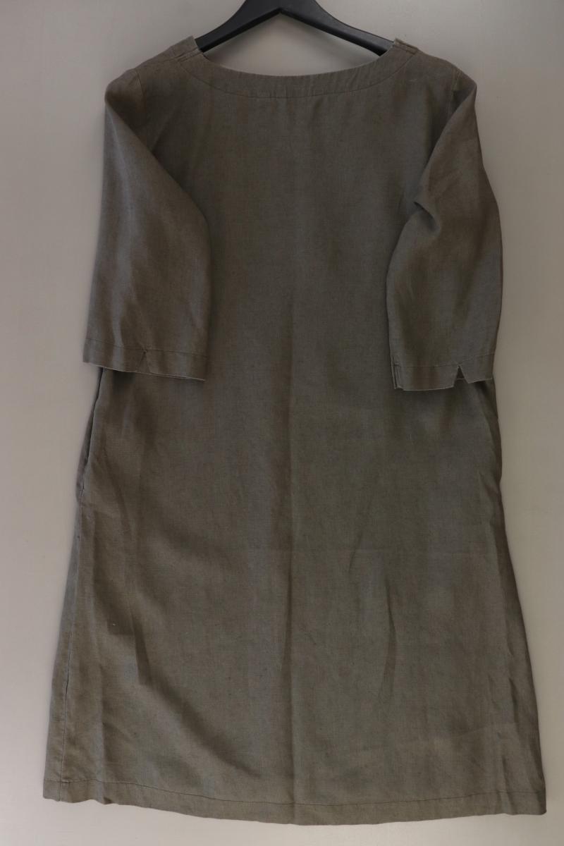 Adagio Leinenkleid Gr. 42 3/4 Ärmel olivgrün