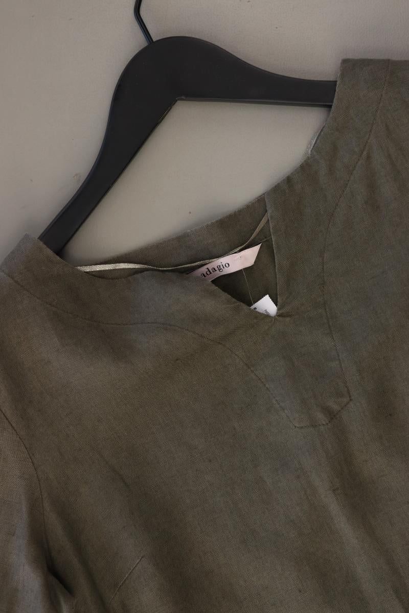 Adagio Leinenkleid Gr. 42 3/4 Ärmel olivgrün