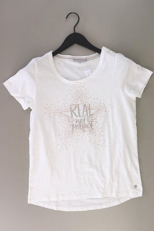 Cecil Printshirt Gr. M Kurzarm weiß aus Baumwolle
