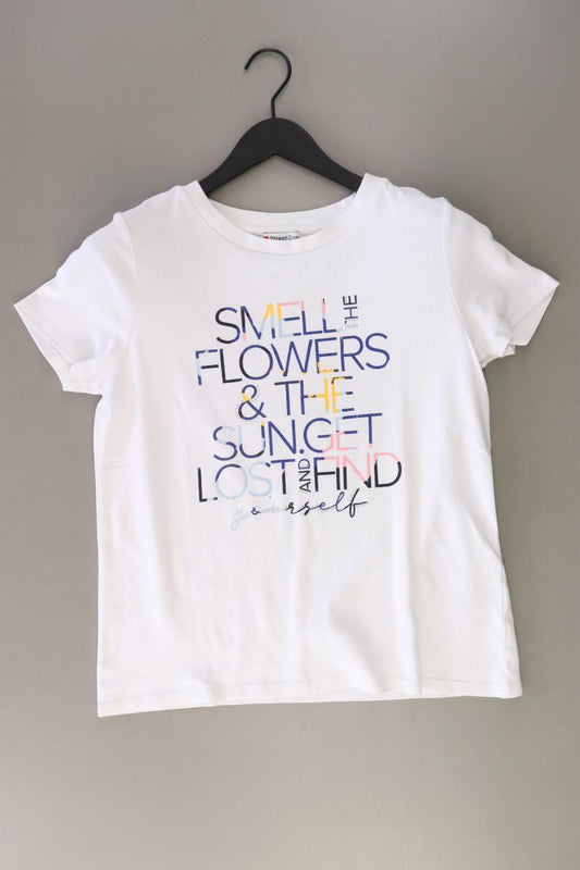 Street One Printshirt Gr. 38 Kurzarm weiß aus Baumwolle