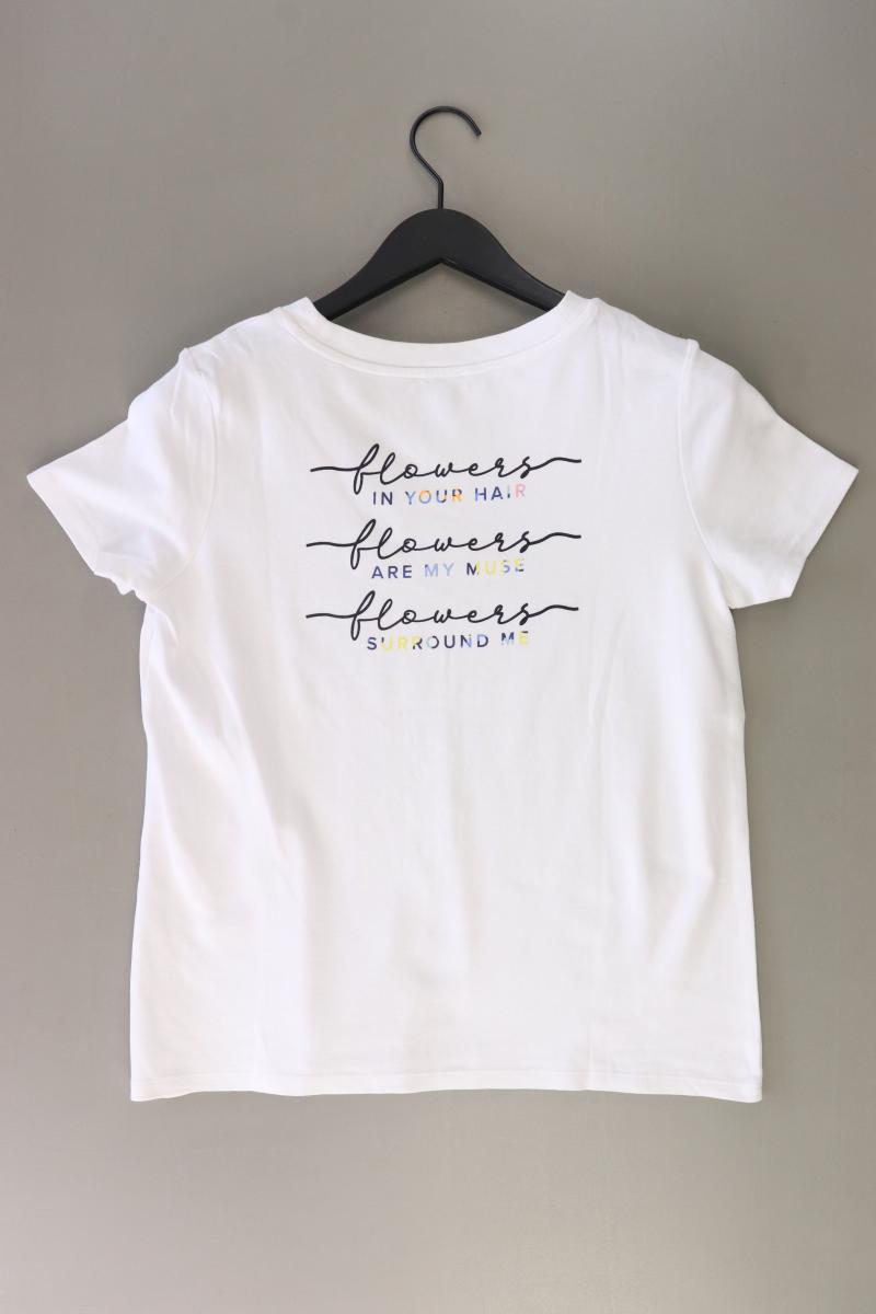 Street One Printshirt Gr. 38 Kurzarm weiß aus Baumwolle