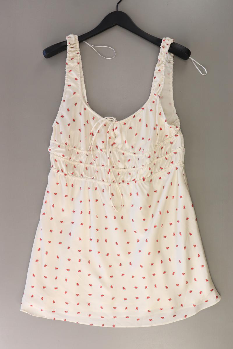 Zara Regular Bluse Gr. XXL mit Blumenmuster Träger creme aus Polyester