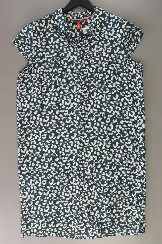 Street One Kurzarmkleid Gr. 38 mit Tierdruck grün aus Viskose