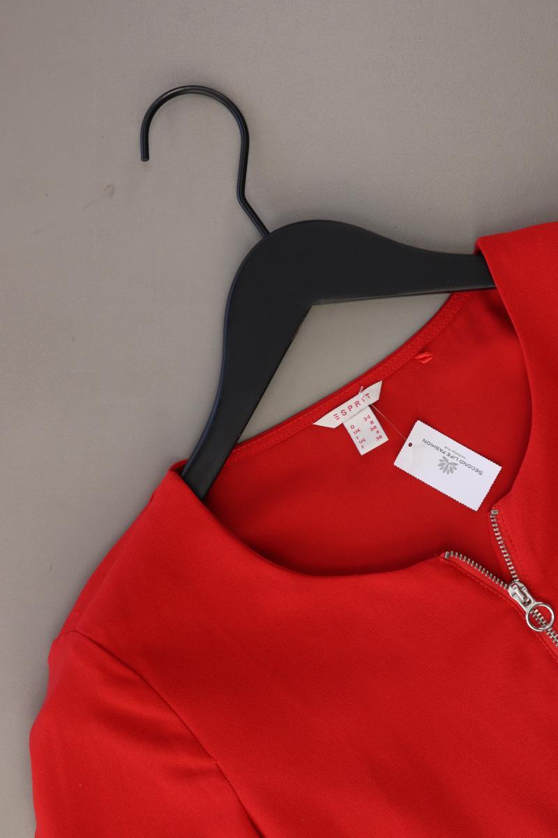 Esprit Langarmbluse Gr. 34 rot aus Polyester
