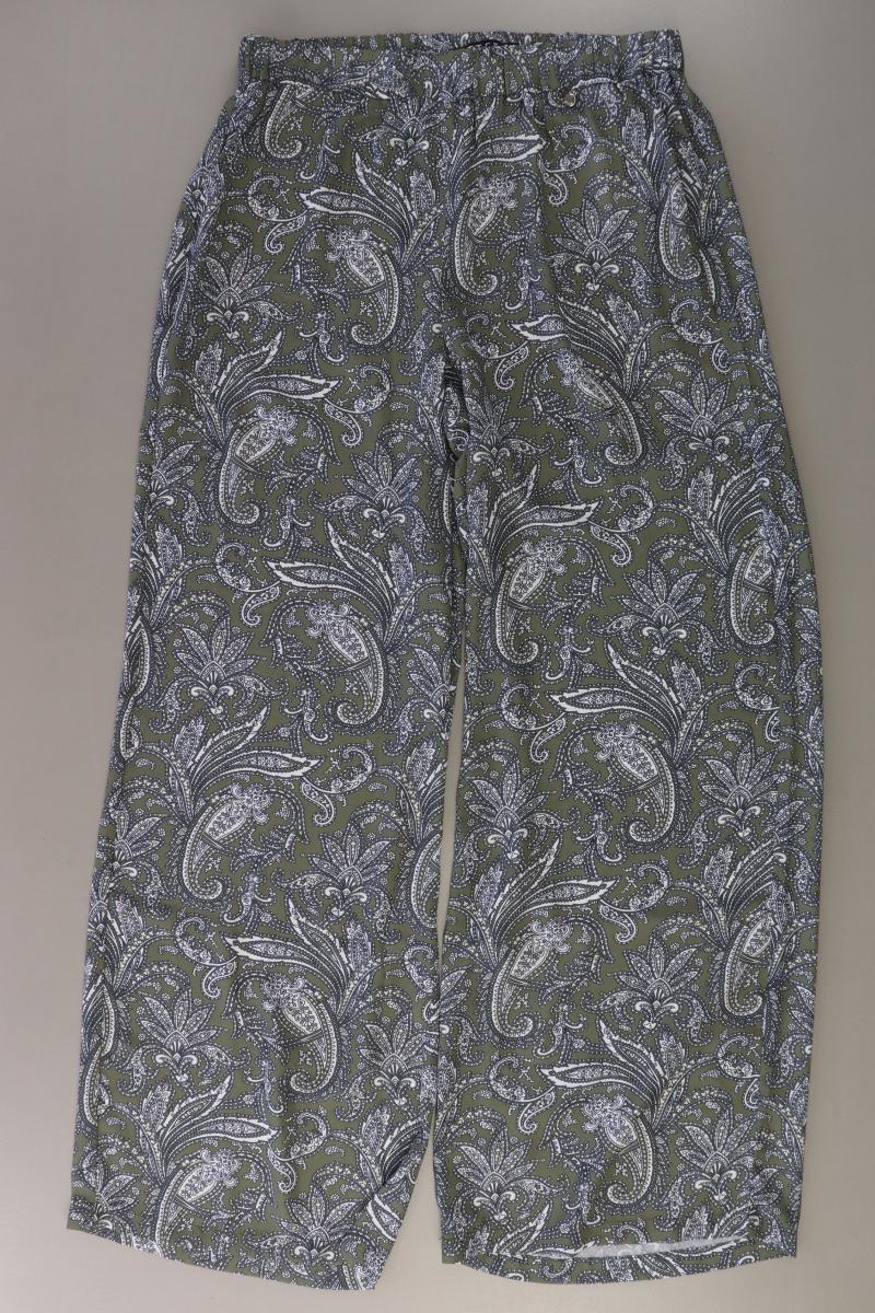 Jette Stoffhose Gr. 38 mit Paisleymuster olivgrün aus Polyester