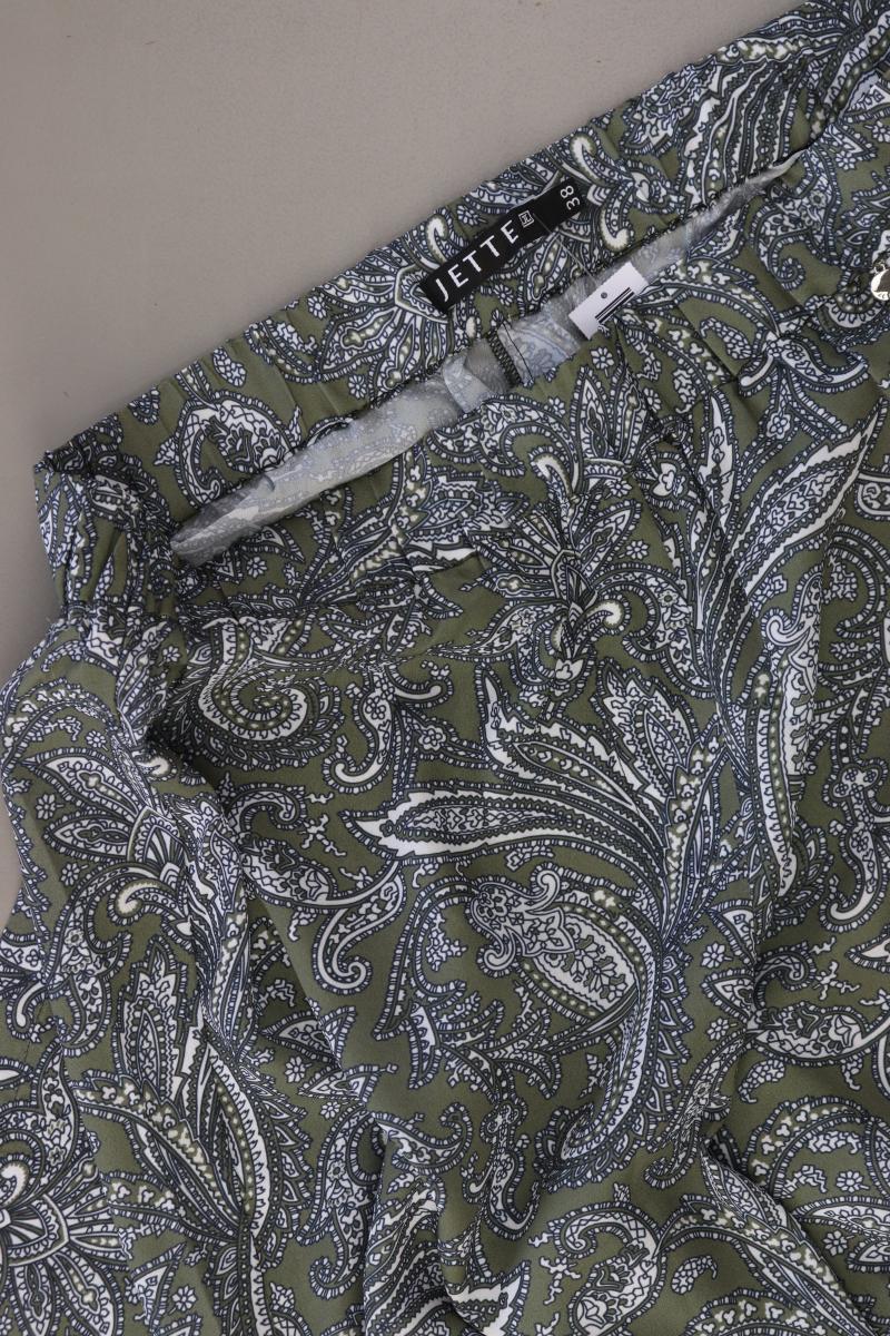 Jette Stoffhose Gr. 38 mit Paisleymuster olivgrün aus Polyester