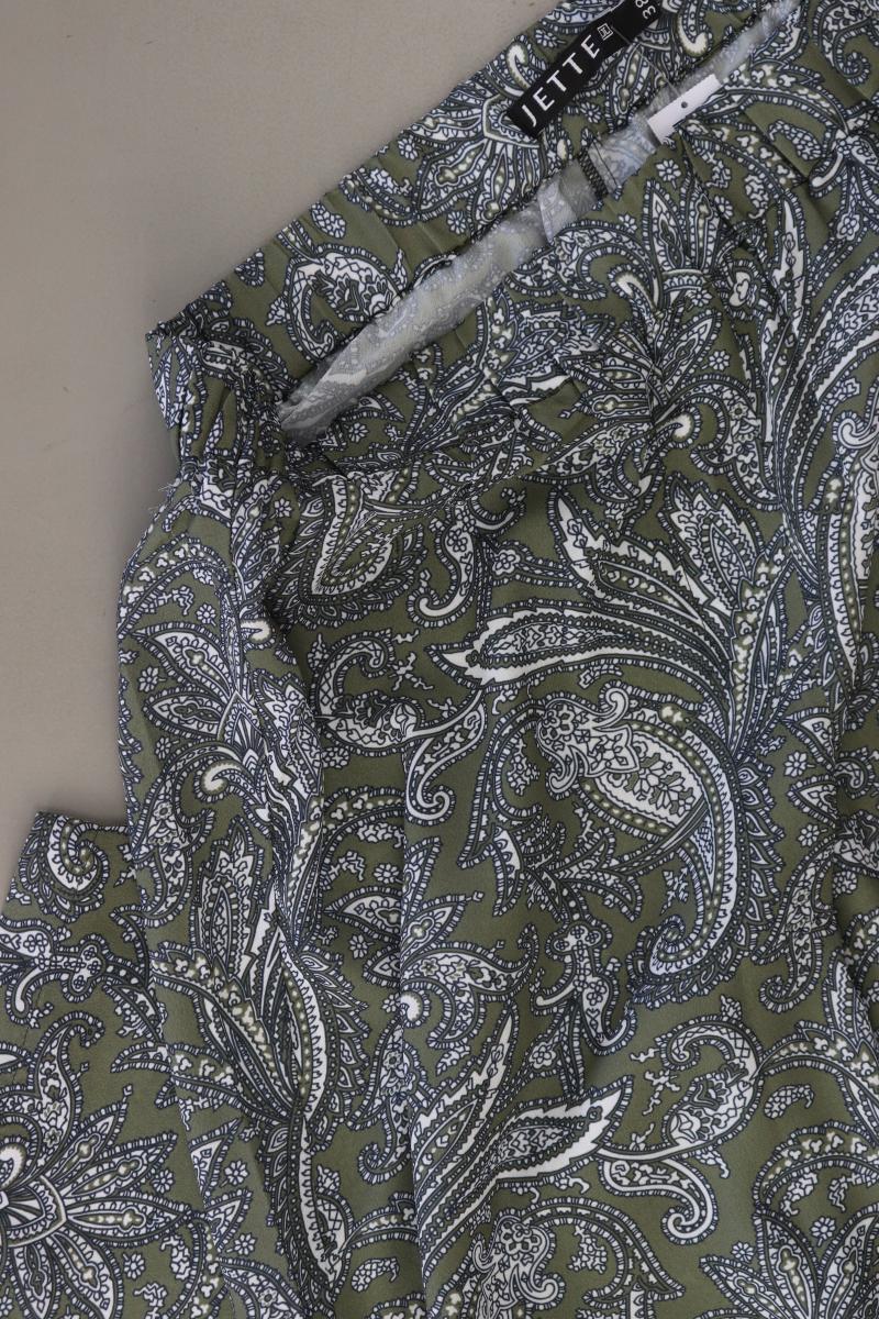 Jette Stoffhose Gr. 38 mit Paisleymuster olivgrün aus Polyester