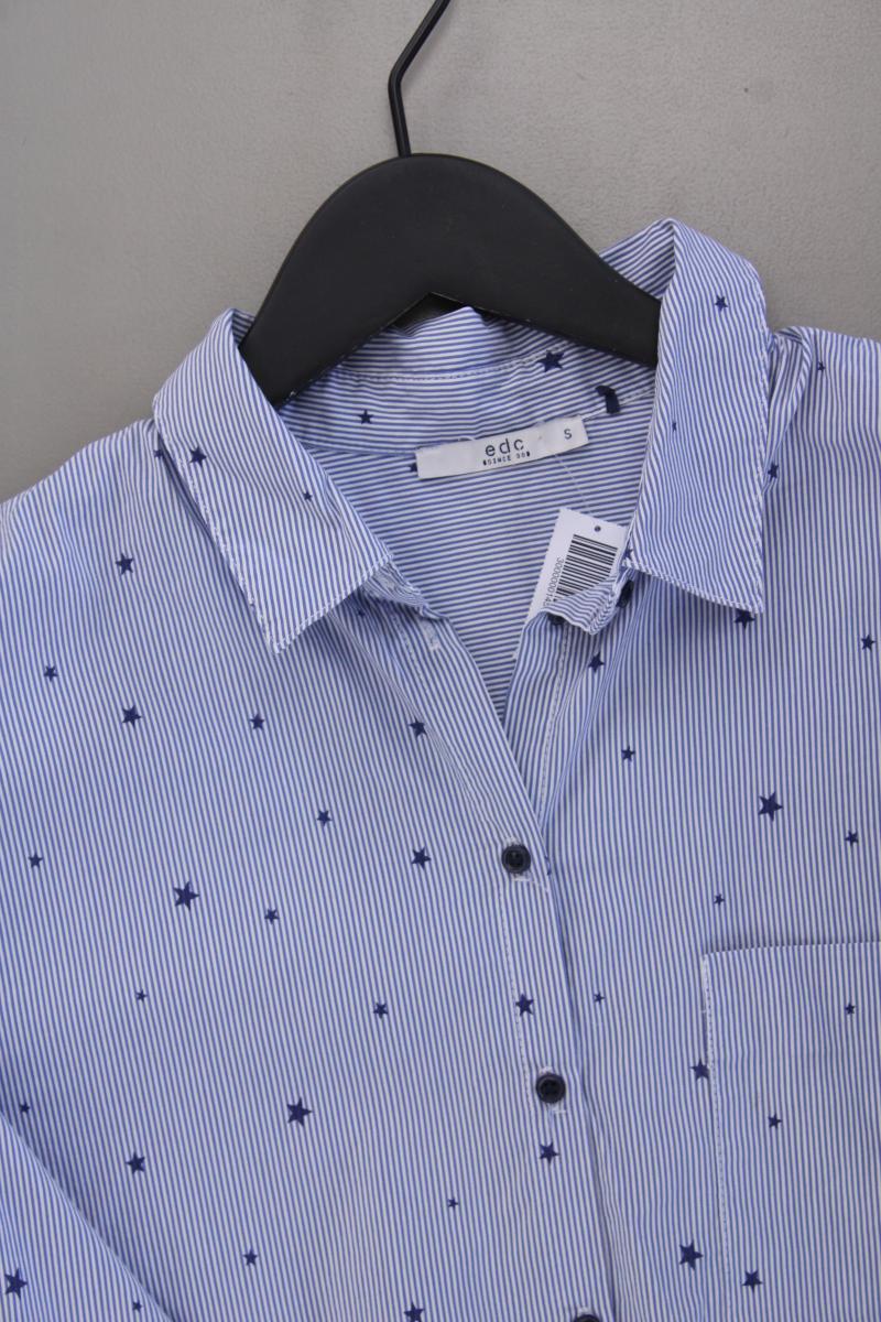 edc by Esprit Langarmbluse Gr. S gestreift blau aus Baumwolle