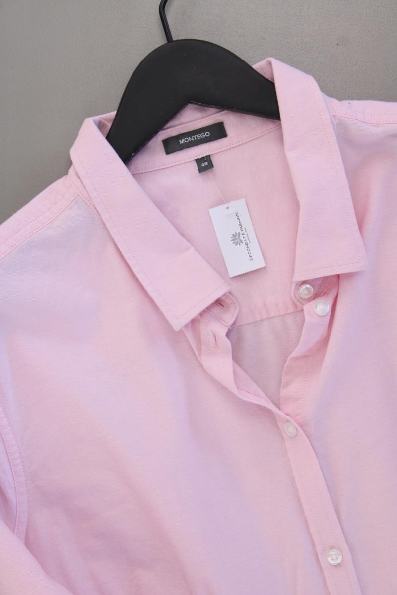 Montego Langarmbluse Gr. 48 rosa aus Baumwolle
