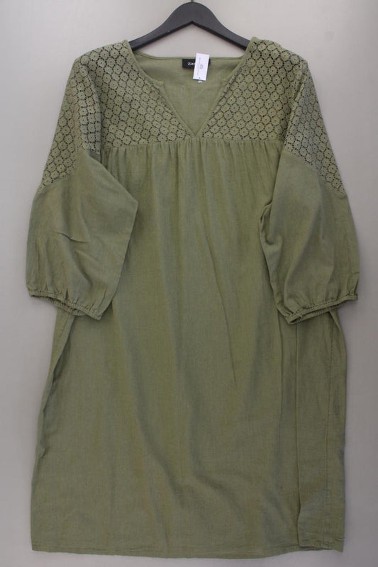 Zizzi Midikleid Gr. 50/52 3/4 Ärmel olivgrün