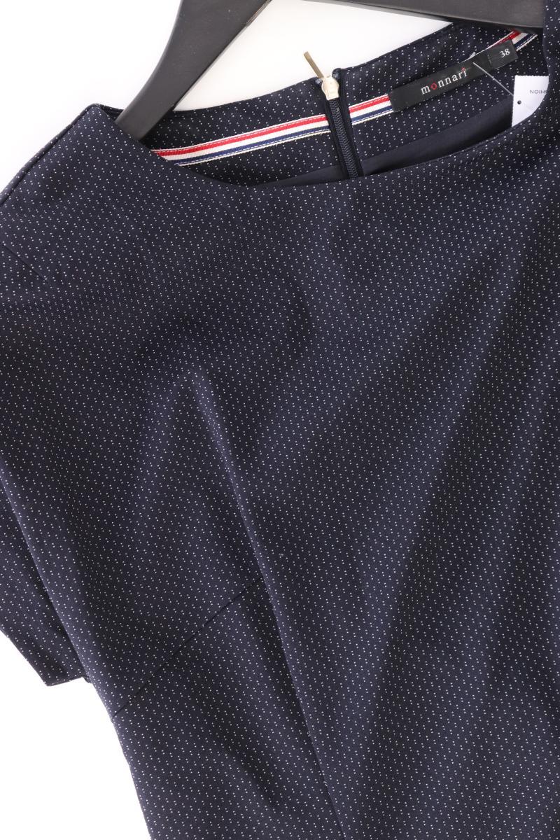 monnari Kleid Gr. 38 Kurzarm blau aus Viskose