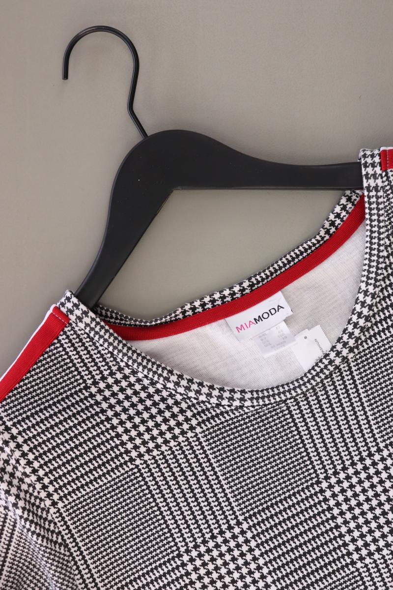 mia moda Kleid Gr. 42 hahnentritt 3/4 Ärmel grau aus Baumwolle