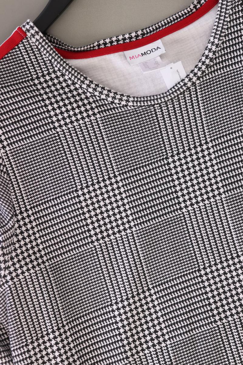 mia moda Kleid Gr. 42 hahnentritt 3/4 Ärmel grau aus Baumwolle